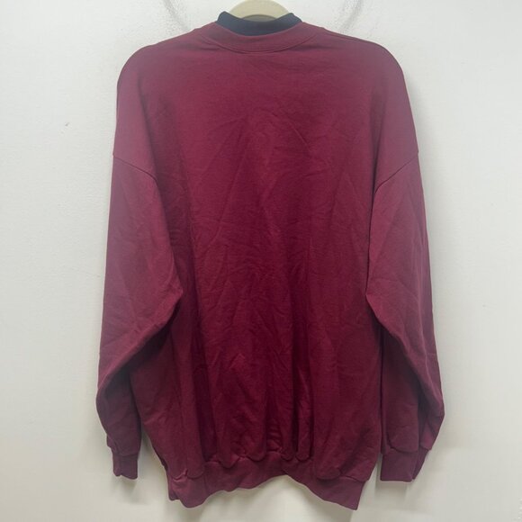 Vintage Burgundy Sweatshirt 3X Embroidered Scarecrow "If I Only Had A Brain" fal - Picture 8 of 9